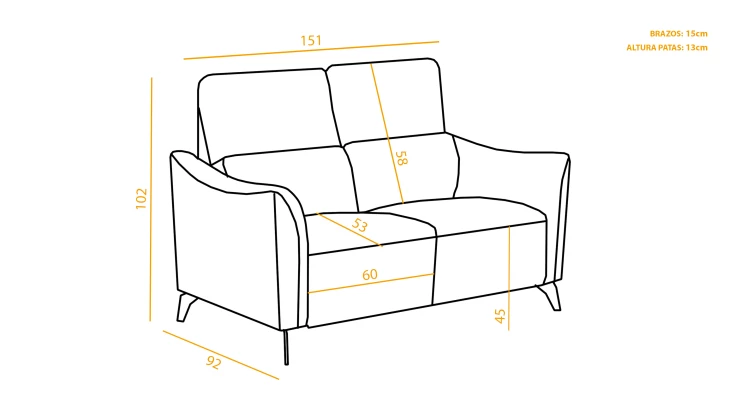 Sofá Relax Tela Olimpo - Vista Combinacion 5