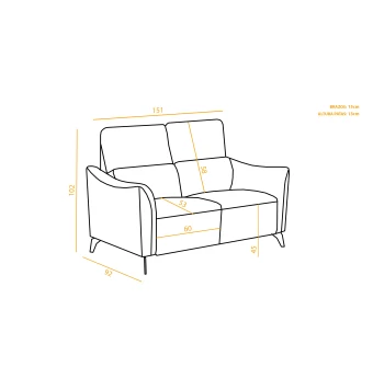 Sofá Relax Tela Olimpo - Vista Combinacion 5