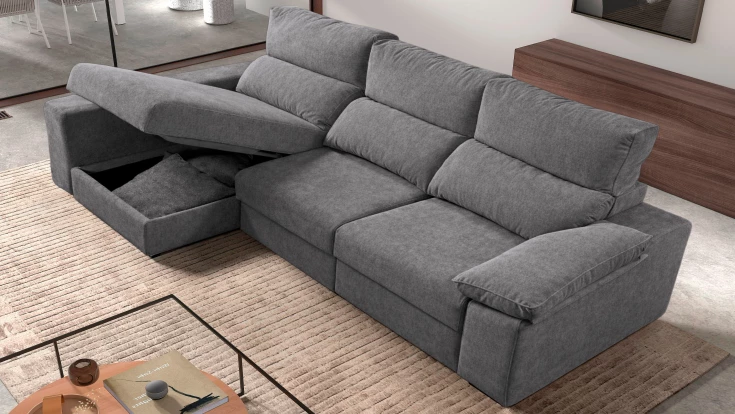 Chaise Longue Tela Plis con arcón - Vista Combinacion 16