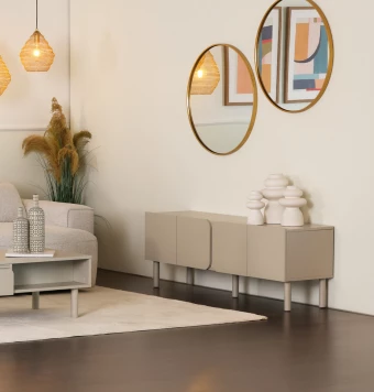 Mueble TV Meandro Gris Claro - Vista Producto 2