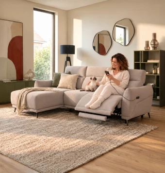 Chaise Longue Relax Tela Pet Friendly Félicette - Vista Combinacion 4