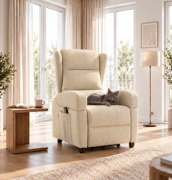 Sillón Power Lift con asiento adaptable Tela Pet Friendly Batik - Vista Combinacion 7